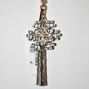 BRAHMIN Melbourne Collection Chrome Snowflake Tassel #004217700936 NWT